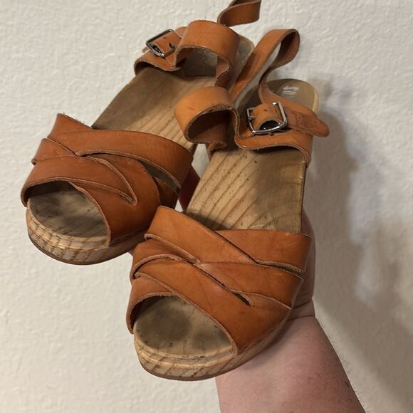 Sandgrens Leather Clogs Size 7 - Picture 4 of 5